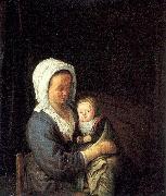 Woman Holding a Child in her Lap